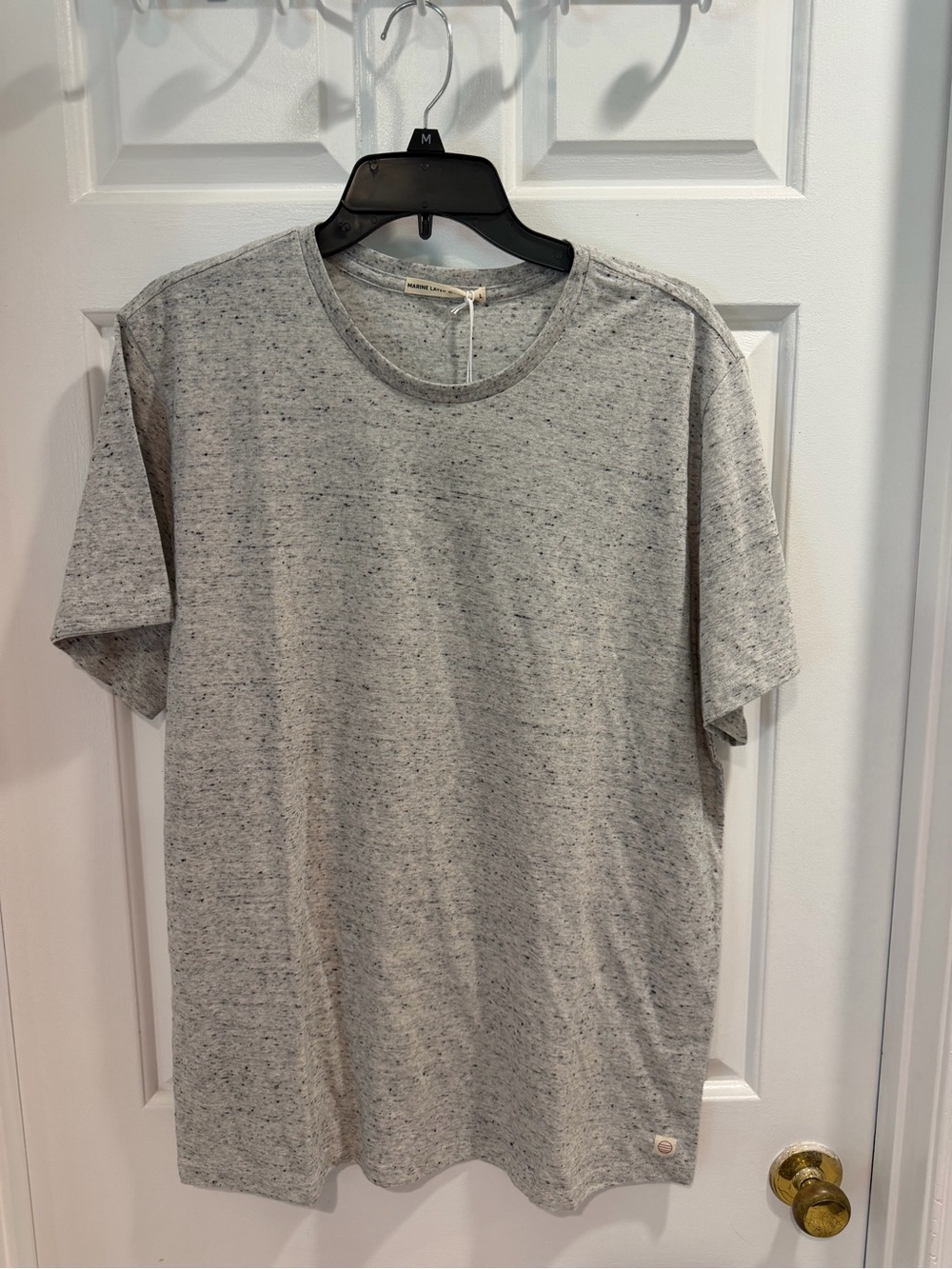 NWT Marine Layer Unisex Classic Heather Gray Crewneck T-Shirt Sz L $45